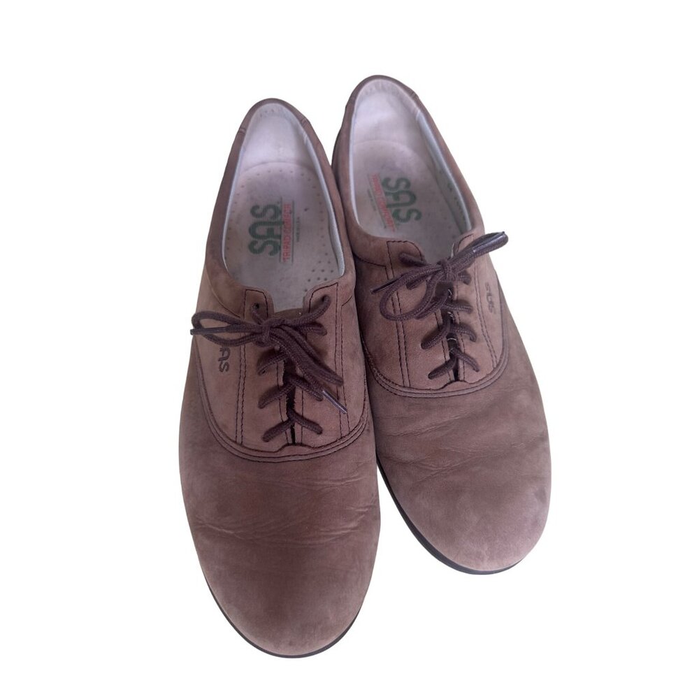 SAS Whisper Camel Suede Oxford Walking Shoe 10